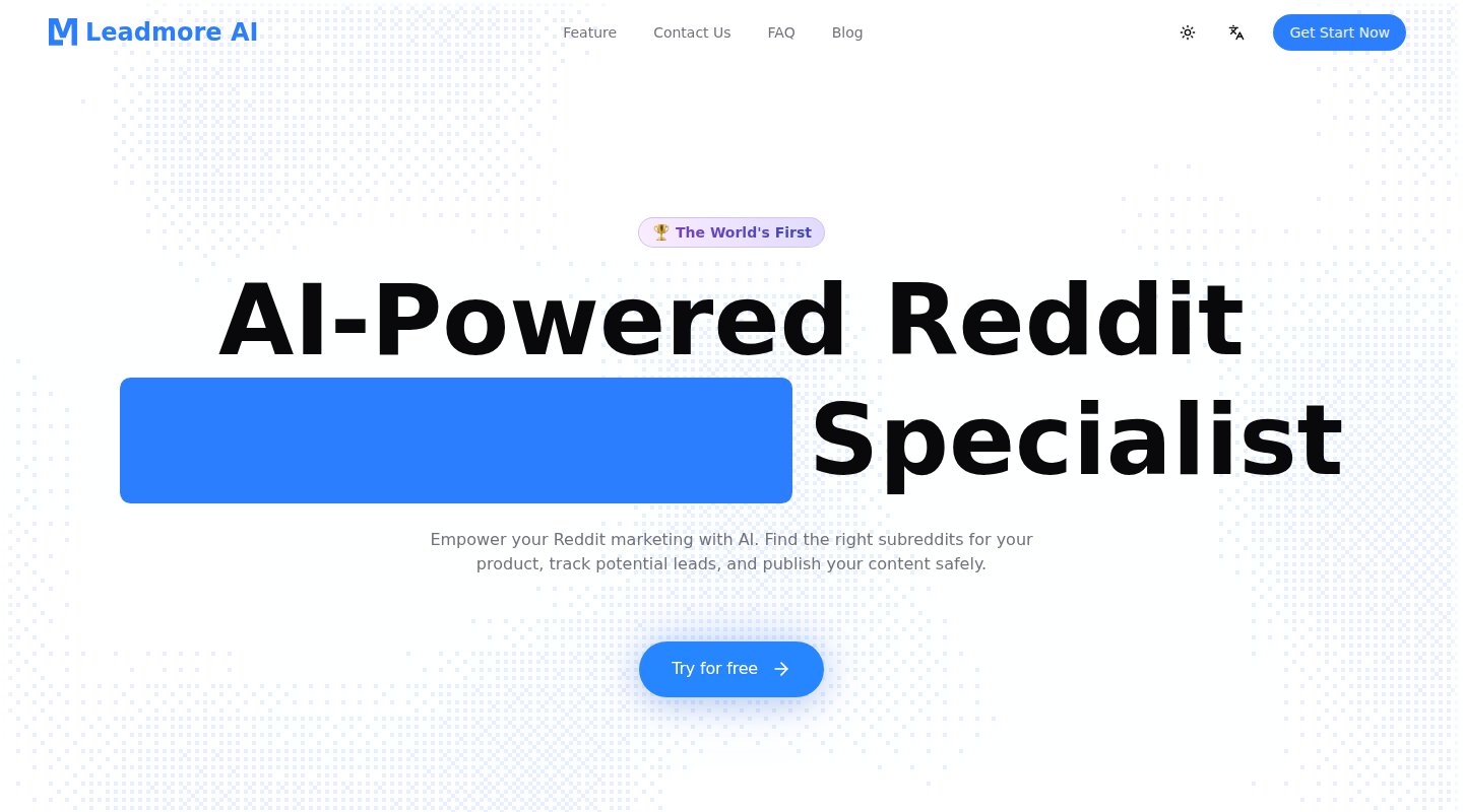 Leadmore AI 서비스 화면