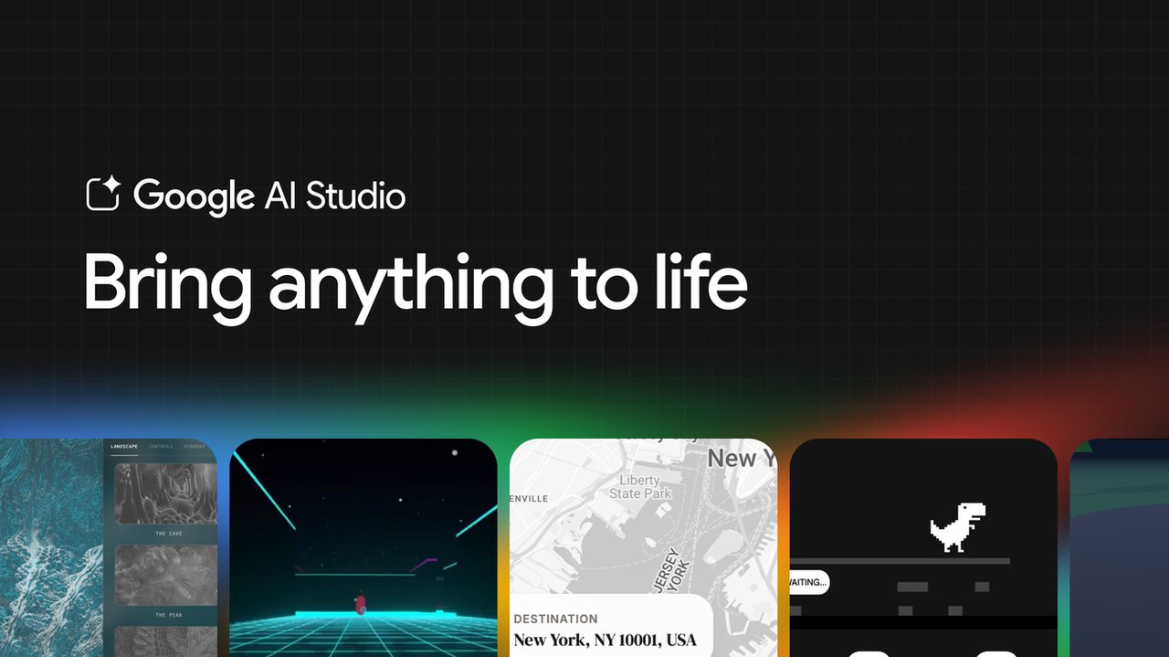 Google AI Studio Bring anything to life 예시 앱 화면