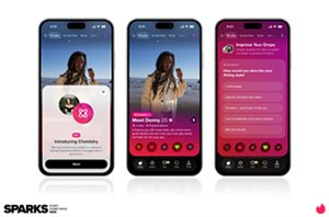 Tinder Chemistry 기능 — AI가 추천하는 맞춤형 매칭 화면