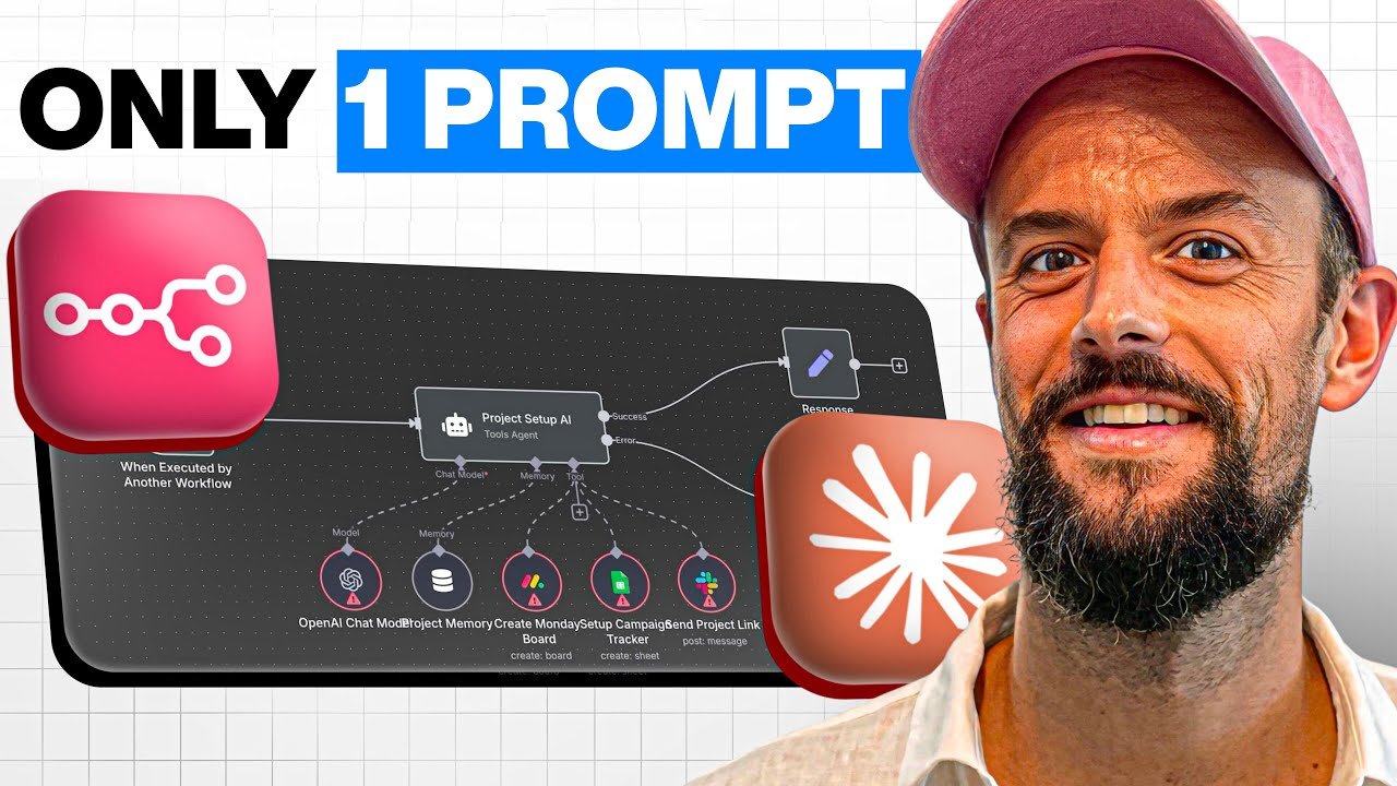 n8n-MCP 데모 — 프롬프트 한 번으로 AI 워크플로우 자동화 생성하는 화면