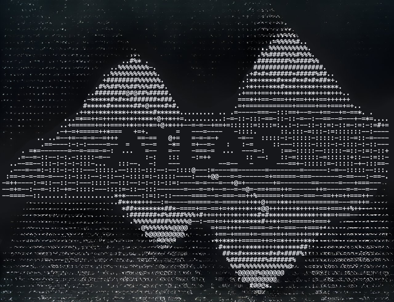 ATLAS V3 프로젝트 배너 — ASCII 아트 스타일의 산 이미지