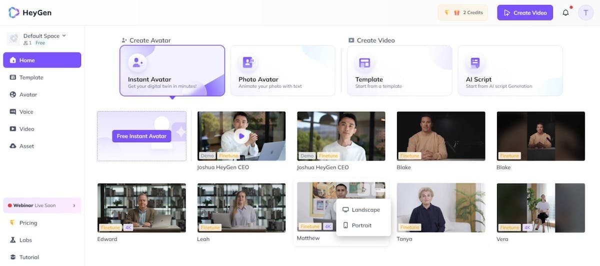 HeyGen AI 아바타 Canva 통합 화면 — 사진 한 장으로 AI 영상을 생성하는 HeyGen Avatar 기능 시연